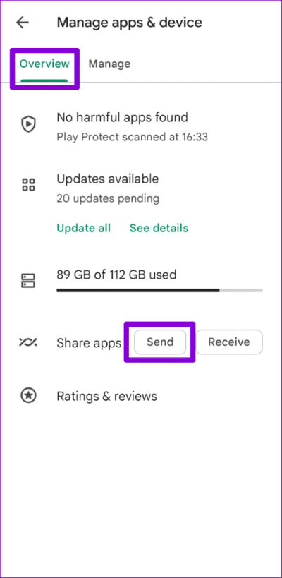 Send-Apps-to-Another-Android-Device-Using-Play-Store-500x1024-1 أفضل طريقتين لمشاركة التطبيقات بين أجهزة Android