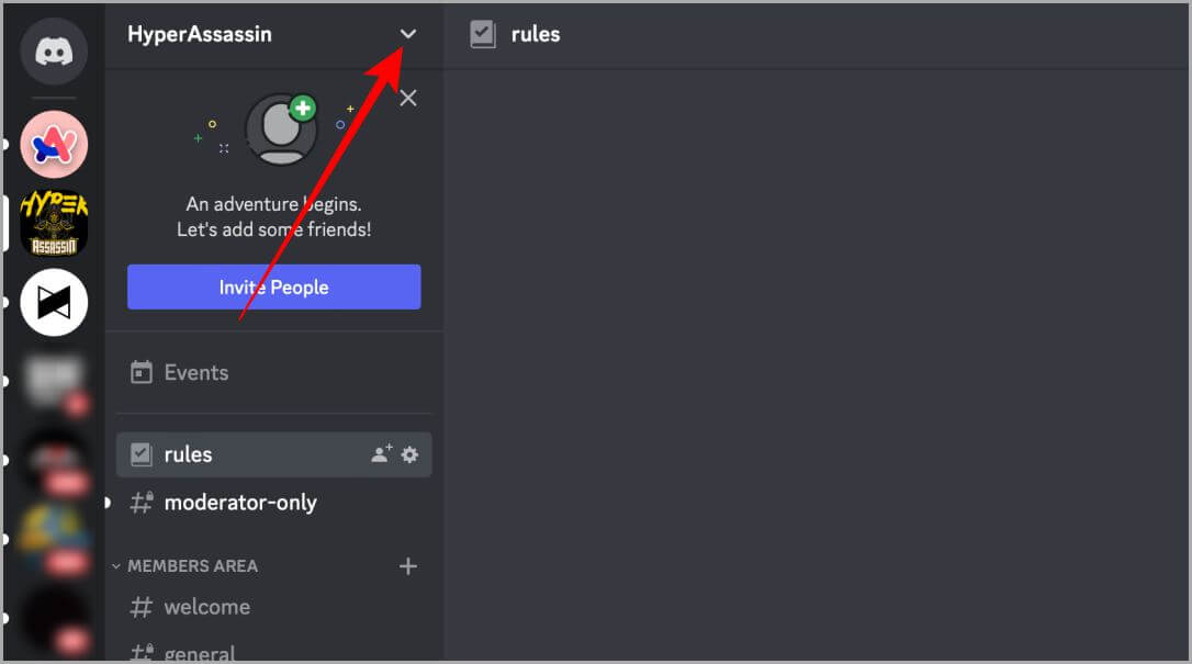 Server-Options-on-Discord-Web كيفية تغيير الاسم المستعار لخادم Discord على الويب والجوال