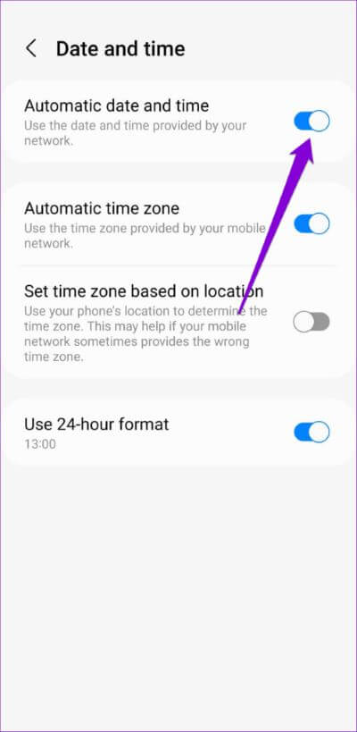 Set-Date-and-Time-Automatically-on-Android-9-500x1024-1 أفضل 8 طرق لإصلاح عدم اتصال YouTube بالإنترنت على Android و iPhone