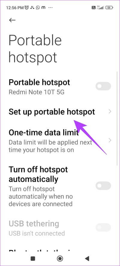 Set-up-Hotspot-Android كيفية تغيير اسم نقطة الاتصال وكلمة المرور على iPhone و Android