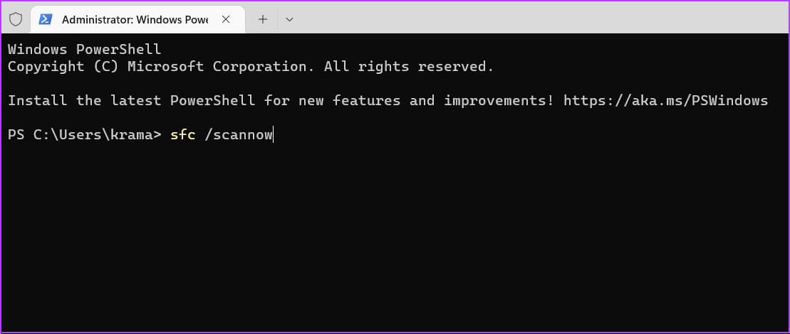 Sfc-command كيفية إصلاح عدم تثبيت الميزات الاختيارية على Windows 11