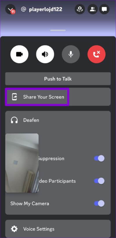 Share-Screen-on-Discord-Video-Call-500x1024-1 كيفية مشاركة الشاشة في Discord على سطح المكتب والجوال