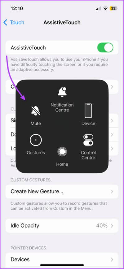 Silence-iPhone-Without-Switch-via-AssistiveTouch-9-475x1024-1 3 طرق لتشغيل أو إيقاف تشغيل الوضع الصامت على iPhone بدون مفتاح