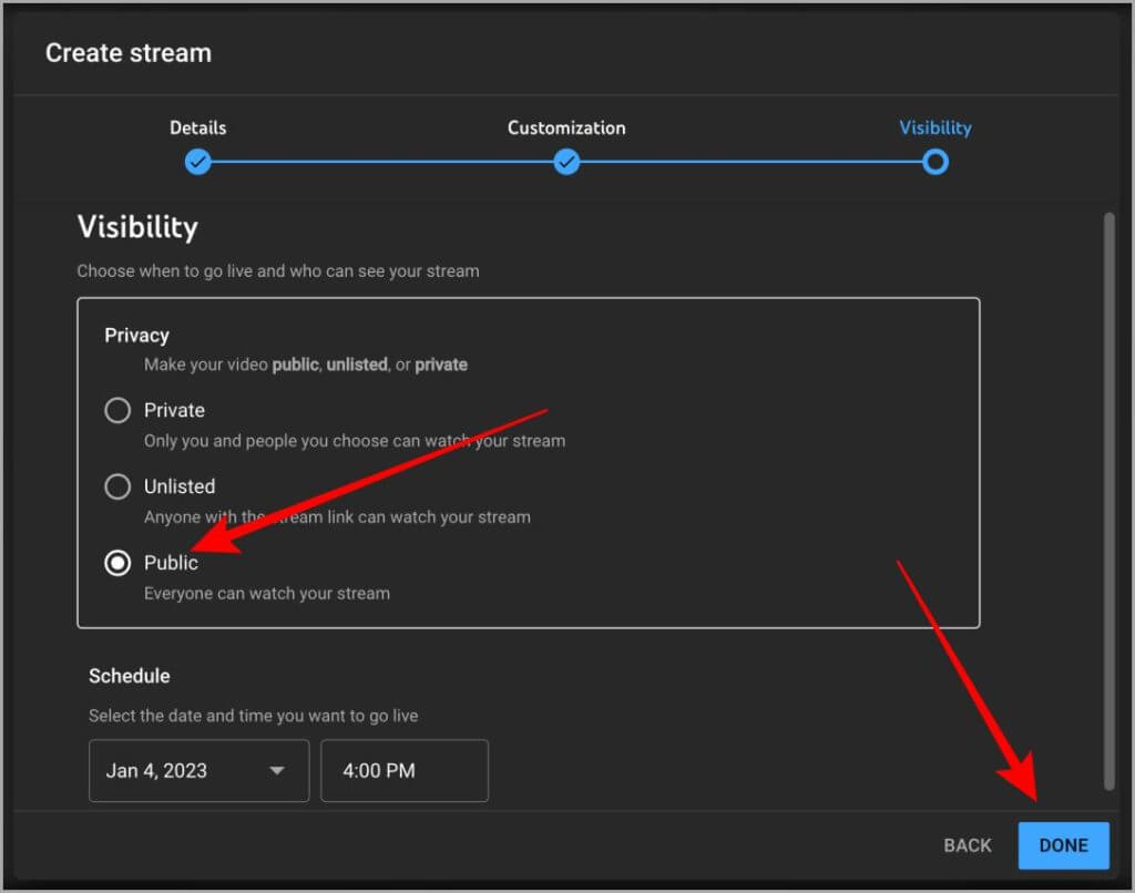Stream-Visibilty-Settings-Web-1024x806-1 كيفية تمكين الوضع البطيء على الدردشة المباشرة على YouTube