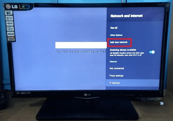 TV-WiFi-Not-Connecting-Add-New-Network.jpg التلفزيون غير متصل بشبكة Wi-Fi؟ إليك كيفية إصلاح المشكلة