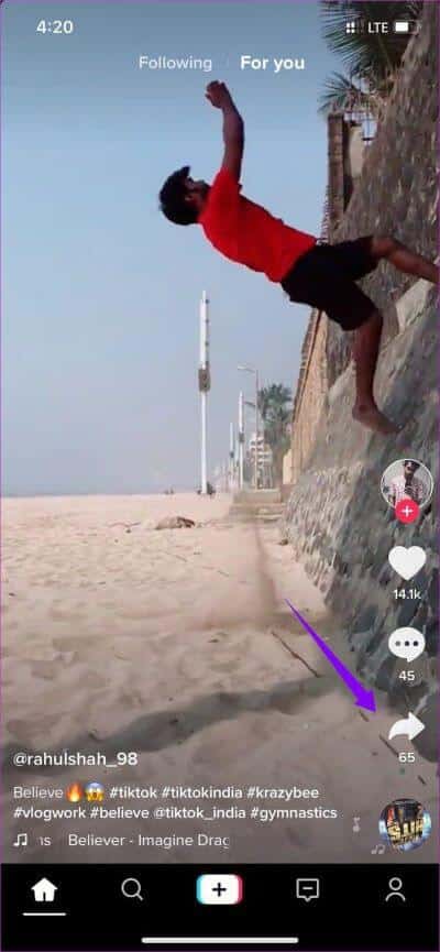 Tap-Share-for-gif_935adec67b324b146ff212ec4c69054f أفضل 5 طرق لتنزيل مقاطع فيديو TikTok على iPhone