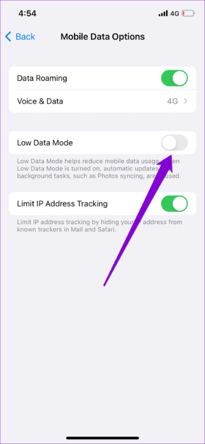 Turn-Off-Low-Data-Mode-on-Mobile-Data-3-474x1024-1 أفضل 8 طرق لإصلاح عدم اتصال YouTube بالإنترنت على Android و iPhone