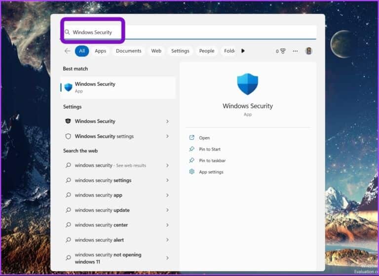 Typing-Windows-Security-768x559-1 كيفية إصلاح عدم تثبيت الميزات الاختيارية على Windows 11
