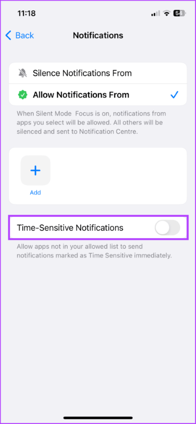 Use-Focus-to-Silence-iPhone-Without-Mute-Button-11-475x1024-1 3 طرق لتشغيل أو إيقاف تشغيل الوضع الصامت على iPhone بدون مفتاح