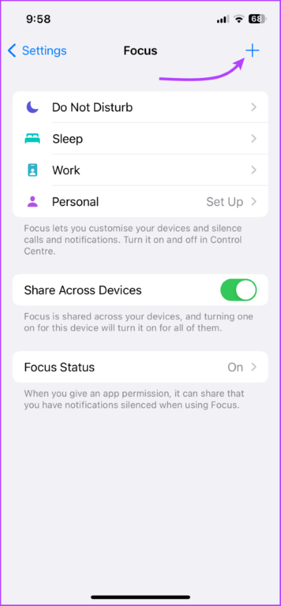 Use-Focus-to-Silence-iPhone-Without-Mute-Button-2-475x1024-1 3 طرق لتشغيل أو إيقاف تشغيل الوضع الصامت على iPhone بدون مفتاح