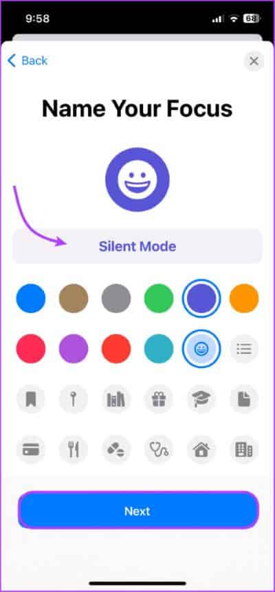Use-Focus-to-Silence-iPhone-Without-Mute-Button-4-475x1024-1 3 طرق لتشغيل أو إيقاف تشغيل الوضع الصامت على iPhone بدون مفتاح