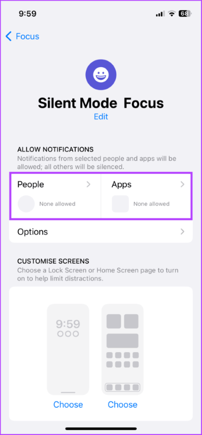 Use-Focus-to-Silence-iPhone-Without-Mute-Button-9-475x1024-1 3 طرق لتشغيل أو إيقاف تشغيل الوضع الصامت على iPhone بدون مفتاح