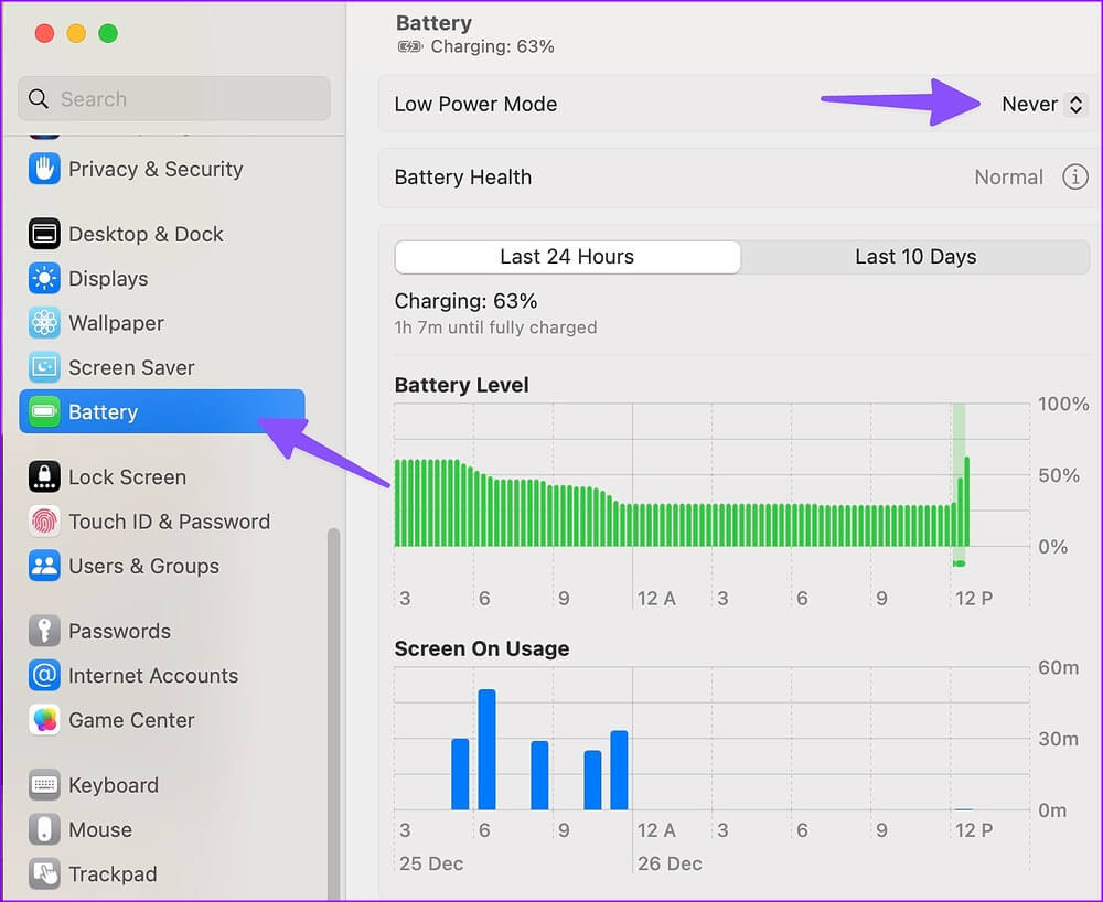 Use-Low-Power-Mode-on-Mac-3 كيفية استخدام وضع الطاقة المنخفضة على جهاز Mac