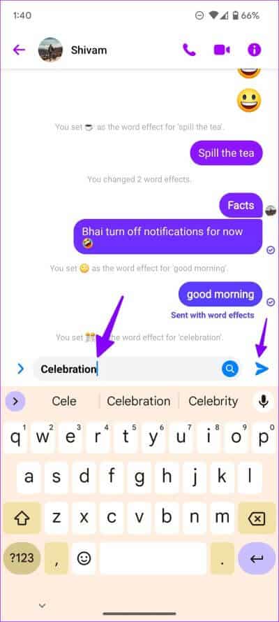 Use-special-effects-for-words-in-Facebook-Messenger-10 كيفية إضافة مؤثرات خاصة للكلمات على Facebook Messenger