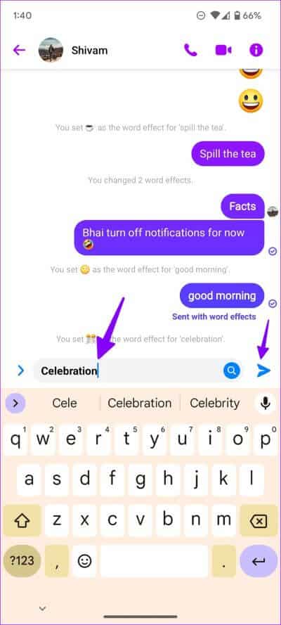 كيفية إضافة مؤثرات خاصة للكلمات على Facebook Messenger - %categories