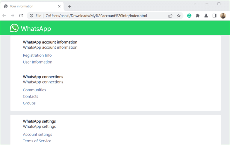 View-WhatsApp-Account-Report-768x486-1 كيفية طلب وتنزيل معلومات حساب WhatsApp الخاص بك