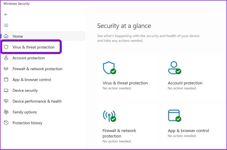 Virus-threat-protection-768x509-1 كيفية إصلاح عدم تثبيت الميزات الاختيارية على Windows 11