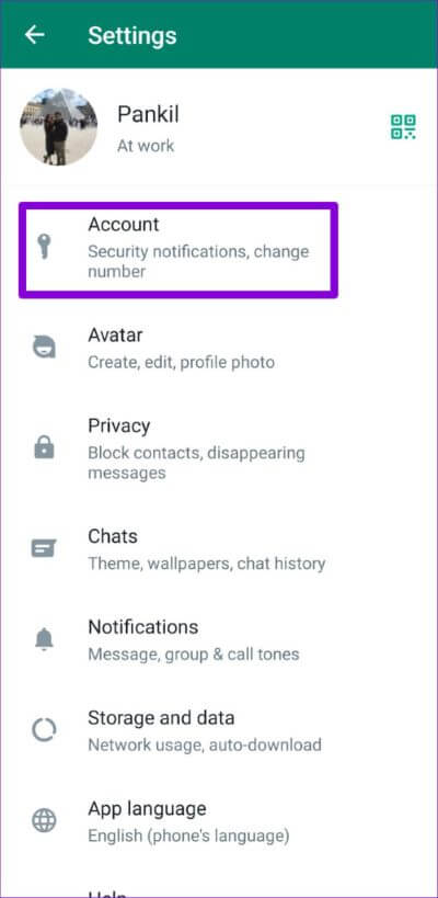 WhatsApp-Account-Settings-500x1024-1 كيفية طلب وتنزيل معلومات حساب WhatsApp الخاص بك