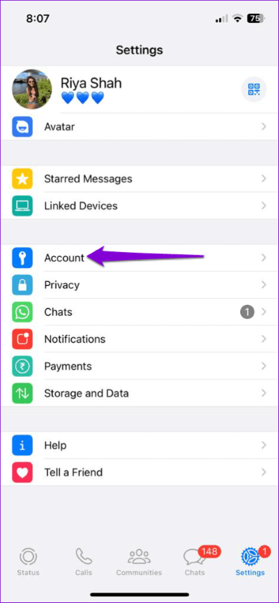 WhatsApp-Account-on-iPhone-474x1024-1 كيفية طلب وتنزيل معلومات حساب WhatsApp الخاص بك
