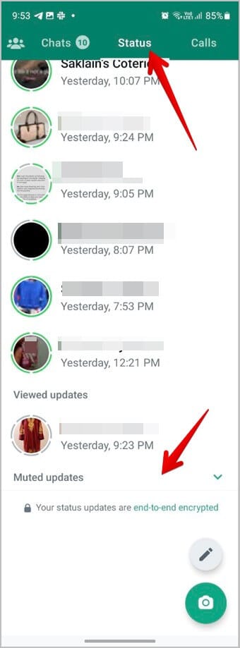 WhatsApp-Status-muted-contact كيفية إلغاء كتم صوت الدردشات والحالة والمكالمات على WhatsApp