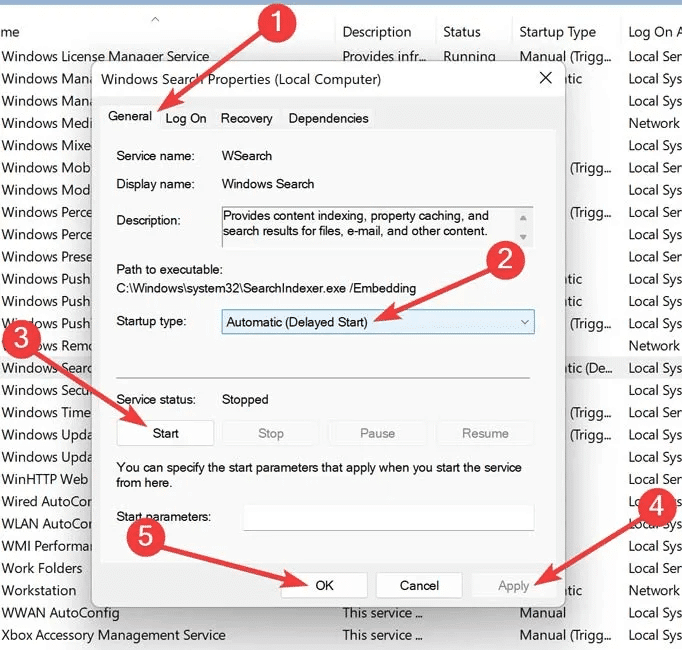 Windows-Indexing-Editing-Windows-Search-Service.jpg 5 طرق لإصلاح خطأ Windows "تم إيقاف الفهرسة مؤقتًا"