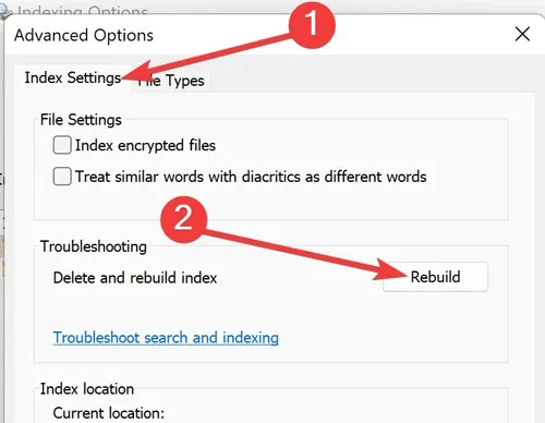 Windows-Indexing-Rebuild.jpg 5 طرق لإصلاح خطأ Windows "تم إيقاف الفهرسة مؤقتًا"