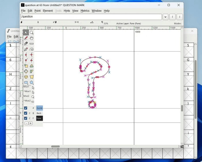 Windows-Make-Fonts-FontForge.jpg 6 برامج لإنشاء الخط الخاص بك في Windows