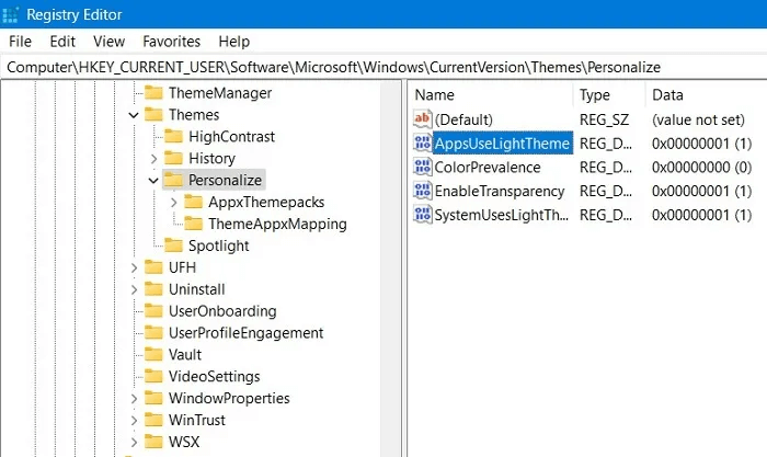 Windows-Registry-Hacks-AppsUseLightTheme.jpg 16 إختراق لسجل Windows مفيد لتحسين تجربتك