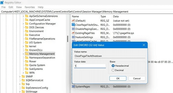 Windows-Registry-Hacks-Memory-Management-ClearPageFileAtShutdown.jpg 16 إختراق لسجل Windows مفيد لتحسين تجربتك
