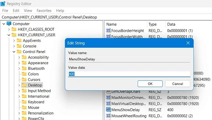 Windows-Registry-Hacks-MenuShowDelay-Value-Data-Change.jpg 16 إختراق لسجل Windows مفيد لتحسين تجربتك