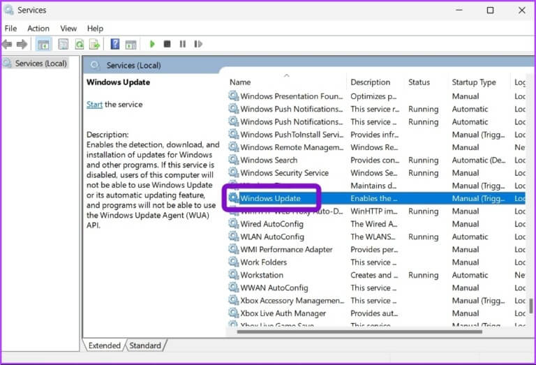 Windows-Update-services-768x523-1 كيفية إصلاح عدم تثبيت الميزات الاختيارية على Windows 11