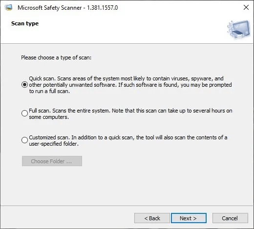 Windows-script-host-microsoft-safety-scanner.jpg كيفية إصلاح خطأ Windows Script Host