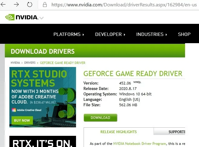Windows10-Screen-Recorder-NVIDIA-Driver-Download.jpg كيفية تسجيل الشاشة في Windows 10