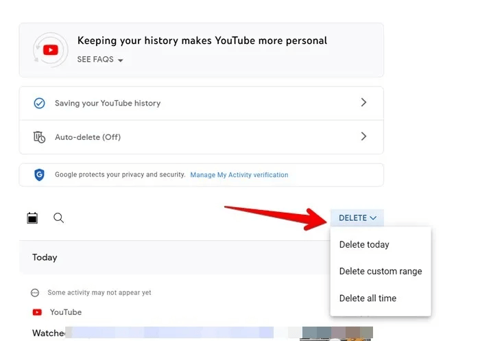 YouTube-Computer-Clear-All-History-My-Activity.jpg كيفية الإيقاف المؤقت ومسح سجل YouTube