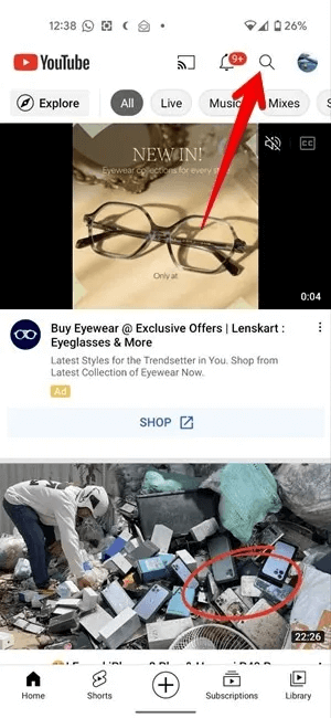 YouTube-Mobile-Search-Icon.jpg كيفية الإيقاف المؤقت ومسح سجل YouTube