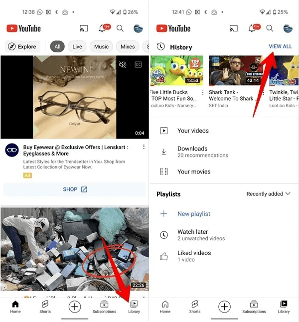YouTube-Mobile-View-All-History.jpg كيفية الإيقاف المؤقت ومسح سجل YouTube