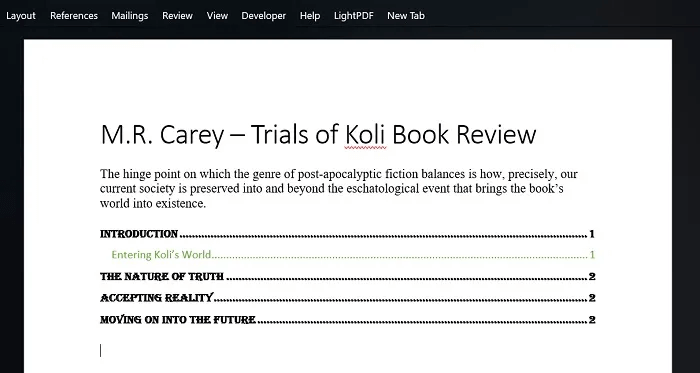 كيفية إضافة جدول محتويات في Microsoft Word - %categories