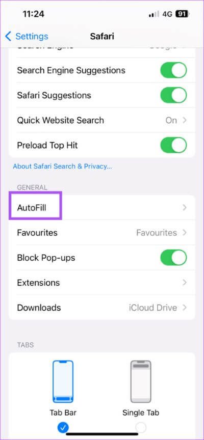 autofill-safari-settings-iphone-474x1024-1 كيفية إضافة بطاقة ائتمان في Safari على iPhone و iPad و Mac