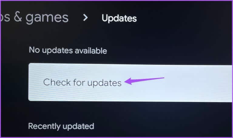 check-for-updates-updates-play-store-android-tv-768x454-1 أفضل 6 إصلاحات لعدم وجود صوت في تطبيق YouTube على Android TV