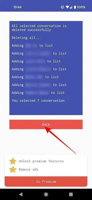 delete-facebook-messages-app-delete-complete.jpg كيفية حذف رسائل Facebook Messenger بشكل جماعي