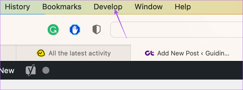 develop-safari-mac أفضل 9 إصلاحات لعدم تنزيل الملفات Safari على نظام Mac