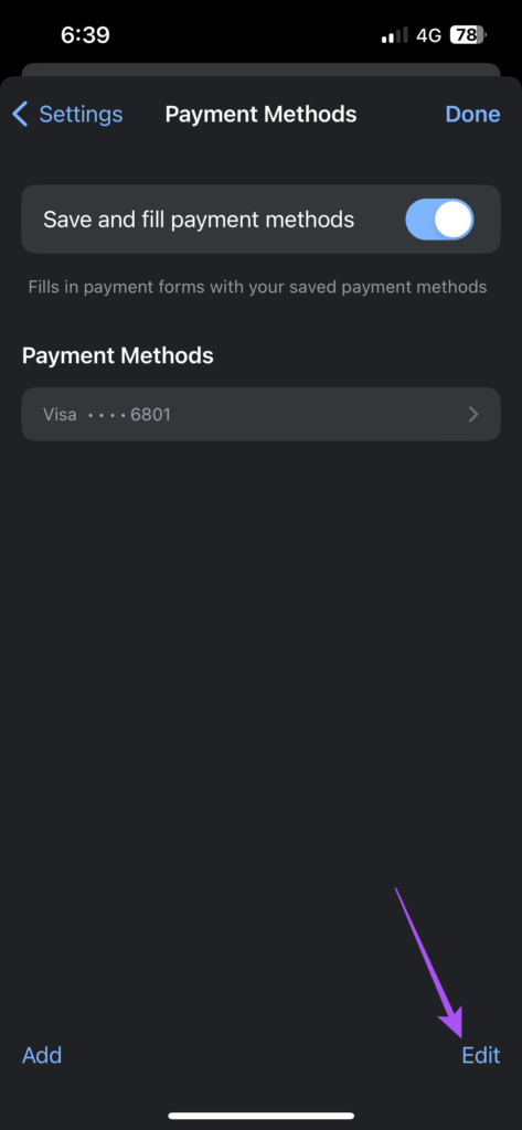 edit-payment-method-chrome-iphone-473x1024-1 كيفية إضافة طريقة دفع في Google Chrome على سطح المكتب والجوال