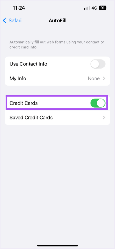 enable-credit-cards-for-autofill-iphone-474x1024-1 كيفية إضافة بطاقة ائتمان في Safari على iPhone و iPad و Mac