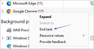 force-quit-browser-windows-11 أفضل 7 إصلاحات لعدم تحميل Microsoft OneDrive في المتصفح على Windows 11