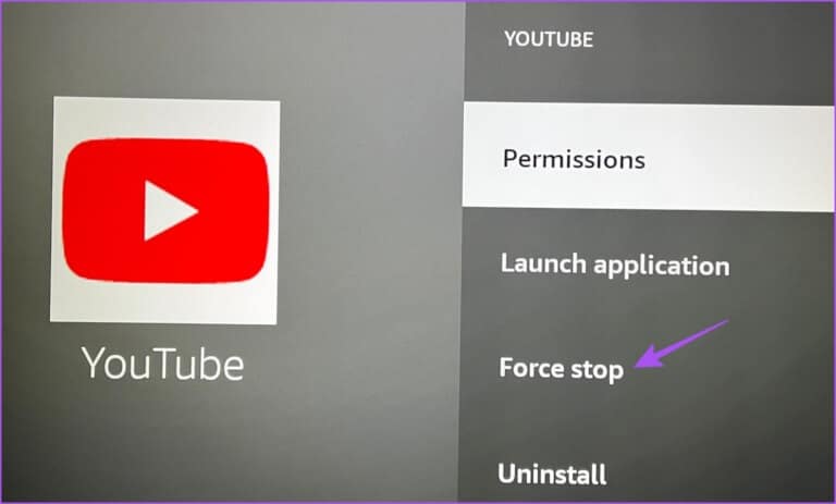 force-stop-youtube-app-fire-tv-stick-4k-768x463-1 أفضل 8 إصلاحات لعدم وجود صوت في تطبيق YouTube على Amazon Fire TV Stick 4K