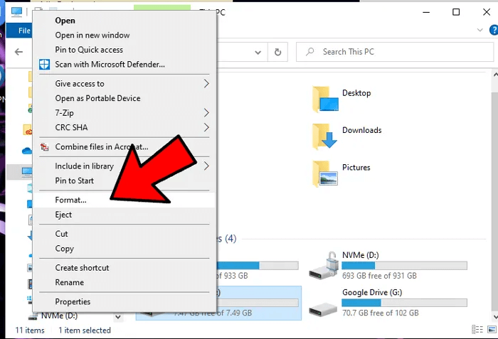 format-fat32-windows-format.jpg كيفية تهيئة محرك أقراص بتنسيق FAT32 في Windows