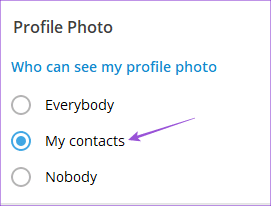 hide-profile-picture-from-contacts-telegram-windows كيفية إخفاء صورة ملف تعريف من سطح مكتب وجوال لجهات اتصال محددة على Telegram