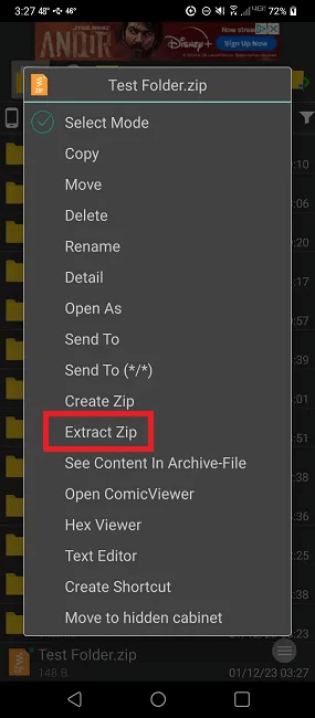 how-to-compress-and-extract-files-on-android-7zip-extract.png كيفية ضغط واستخراج الملفات على Android باستخدام ZArchiver
