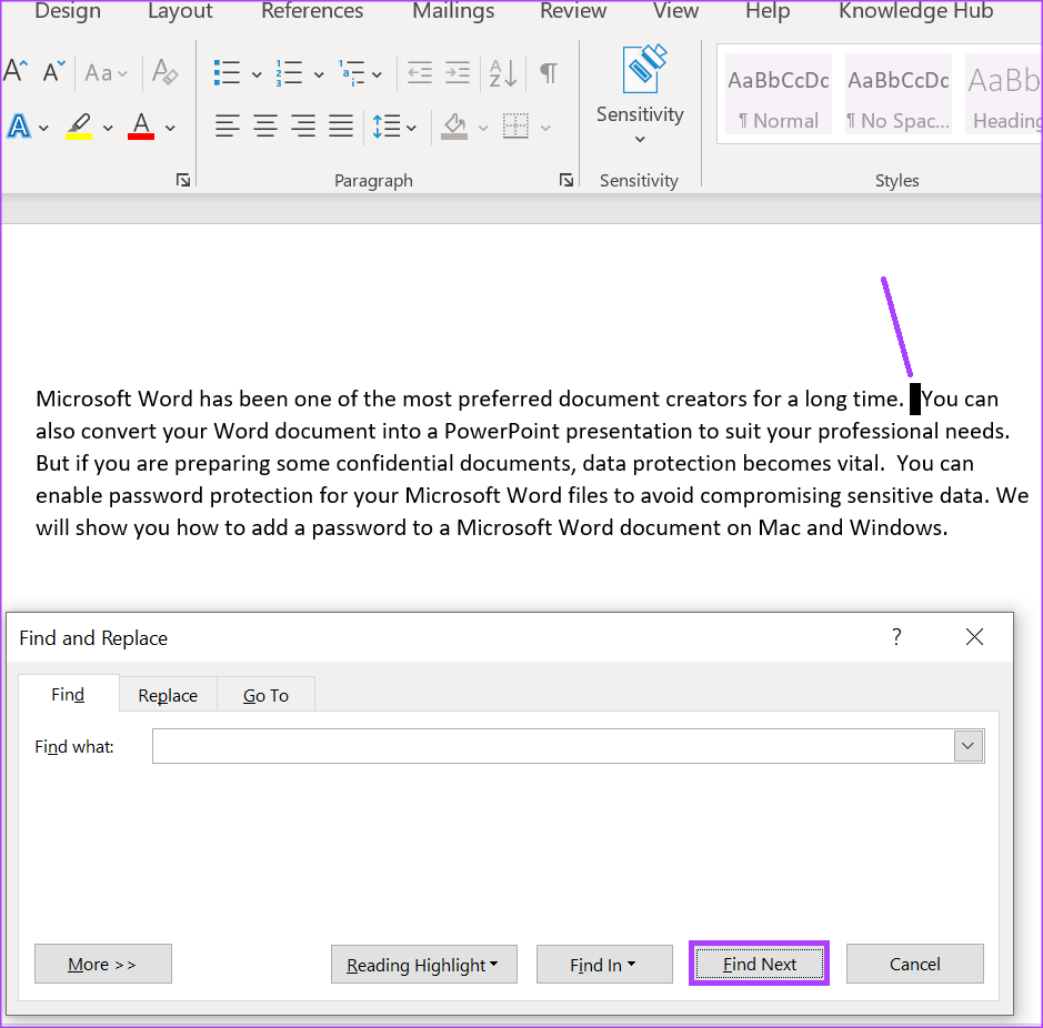 how-to-find-and-delete-extra-spaces-in-microsoft-word-7 كيفية البحث عن مسافات إضافية وحذفها في Microsoft Word