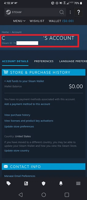how-to-find-your-steam-id-mobile-profile-ID.png كيفية العثور على معرف Steam الخاص بك وتخصيصه